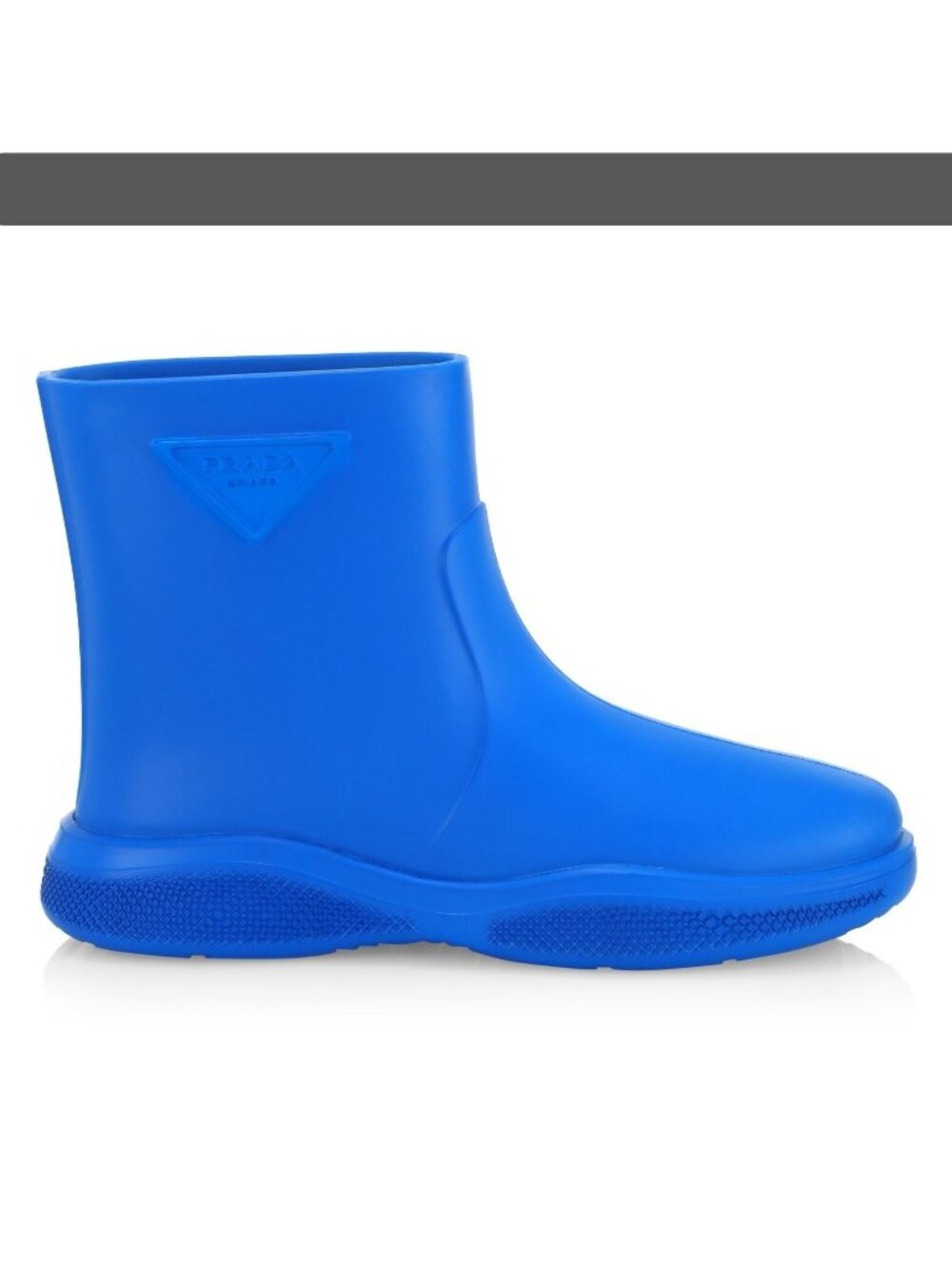 PRADA Mellow Men's Logo Ankle Rain Boots Blue Size 44 / US 11 - Italy Made